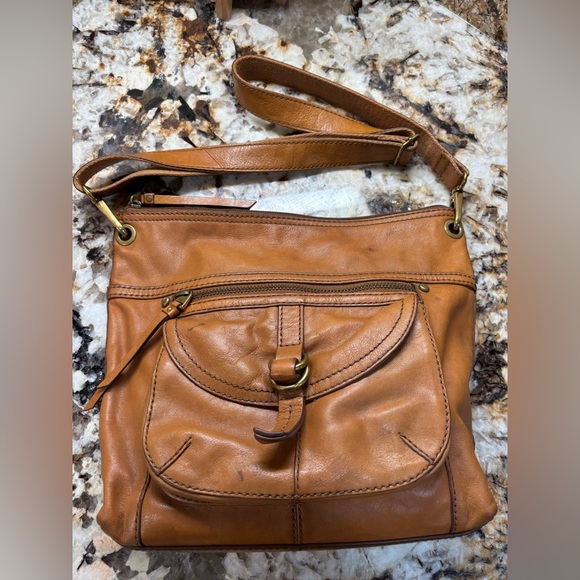 Fossil Tan Leather Women's Messenger Bag - Picture 16 of 16